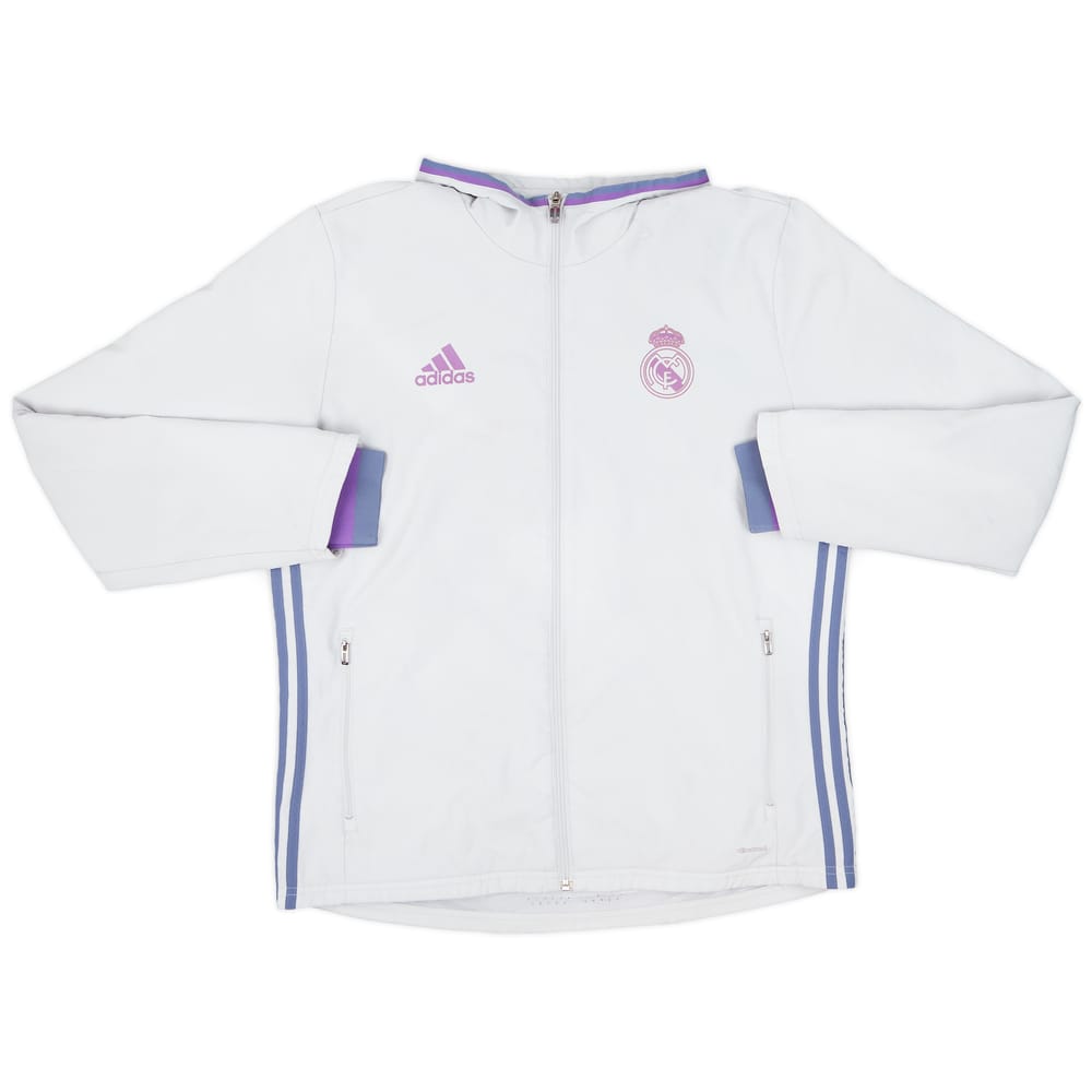 2016-17 Real Madrid adidas Hooded Track Jacket - 7/10 - (L)