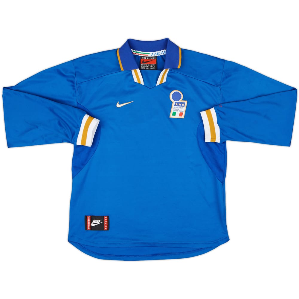 1996-97 Italy Home L/S Shirt - 8/10 - (XL.Boys)