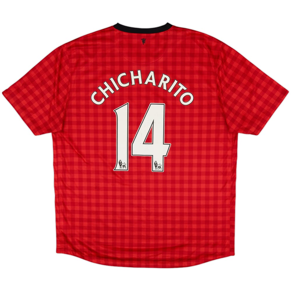 2012-13 Manchester United Home Shirt Chicharito #14 - 4/10 - (XL)