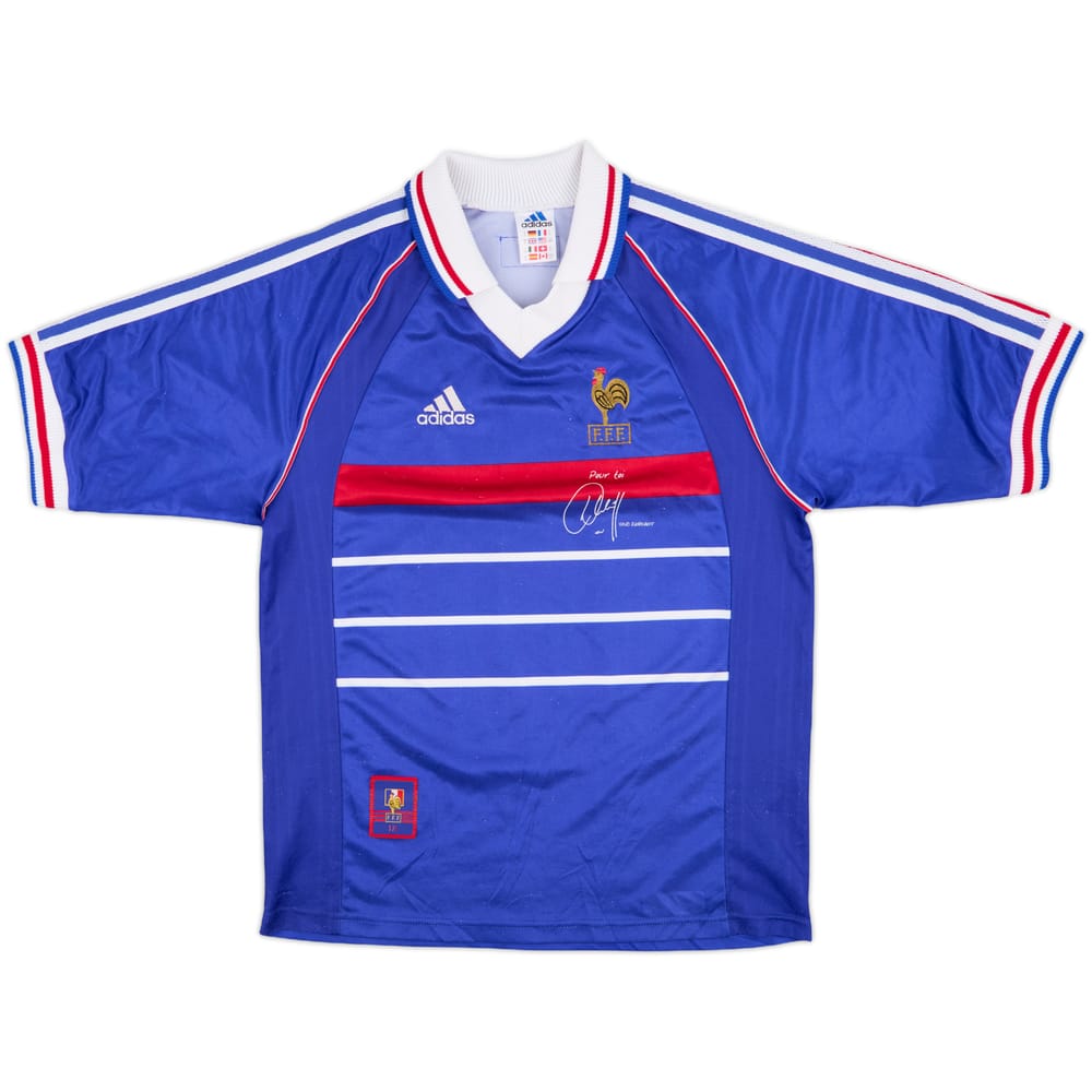 1998-00 France 'Pour Toi Youri Djorkaeff' Home Shirt - 6/10 - (S)