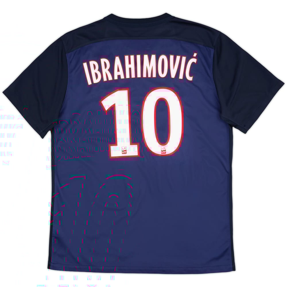 2015-16 Paris Saint-Germain Home Shirt Ibrahimovic #10 - 7/10 - (L)