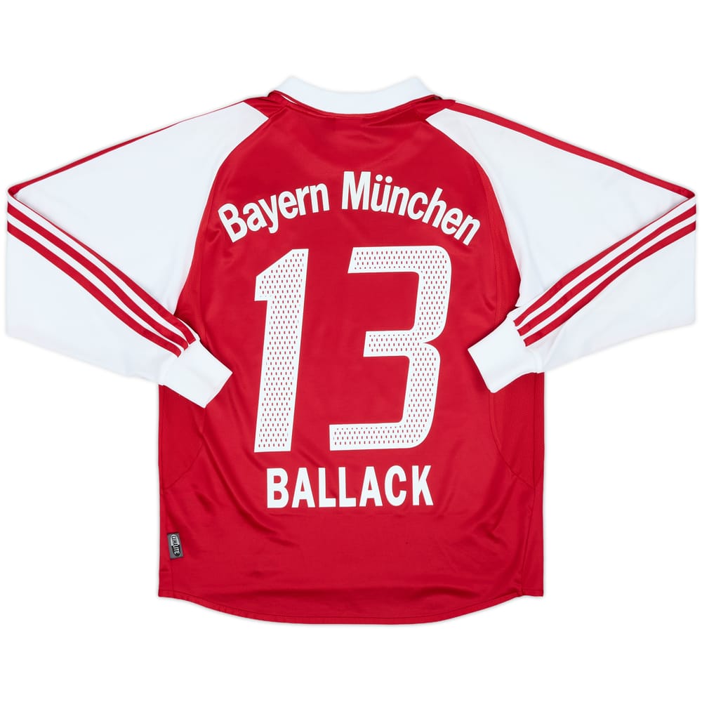 2003-04 Bayern Munich Home L/S Shirt Ballack #13 - 7/10 - (XL.Boys)