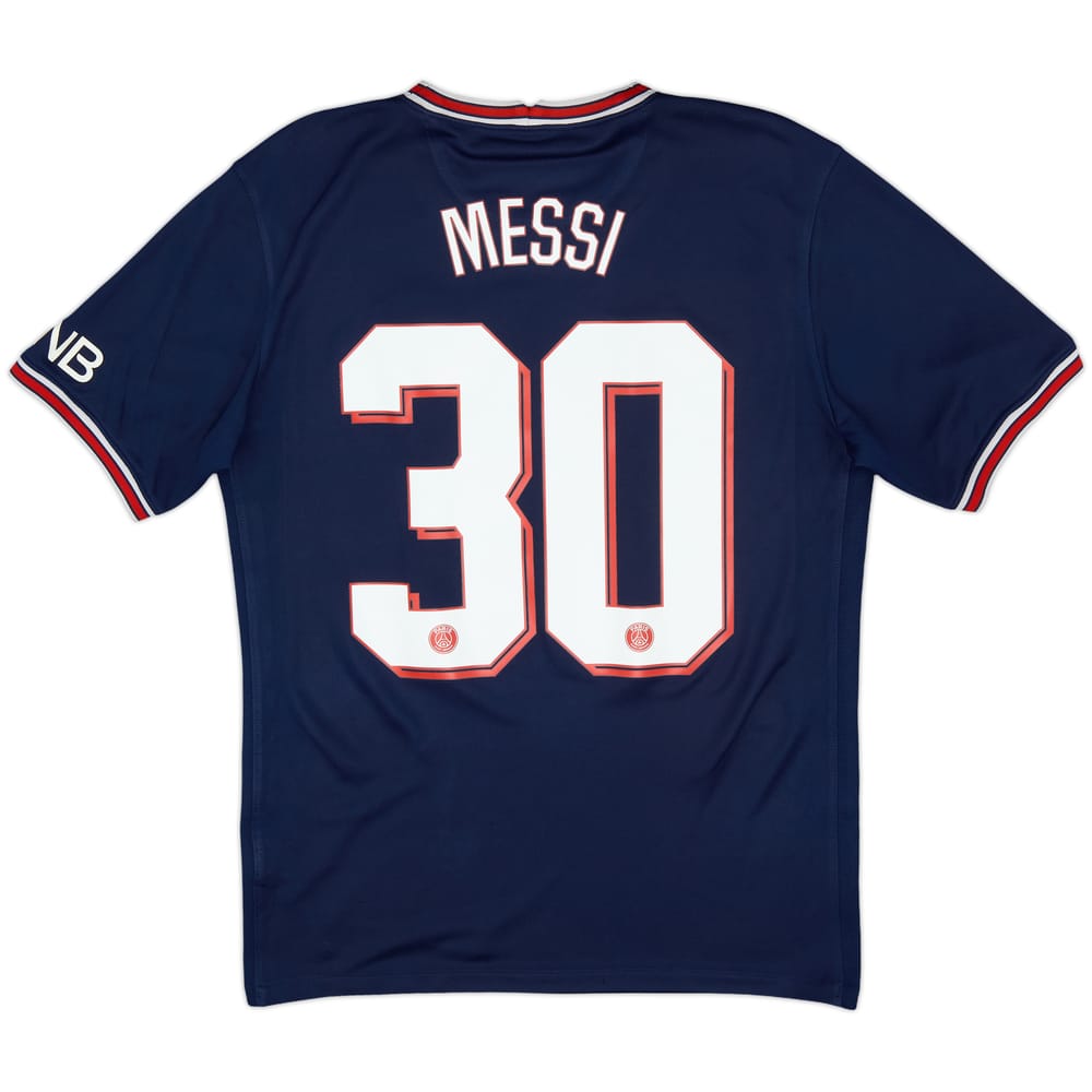 2021-22 Paris Saint-Germain Home Shirt Messi #30 - 7/10 - (S)