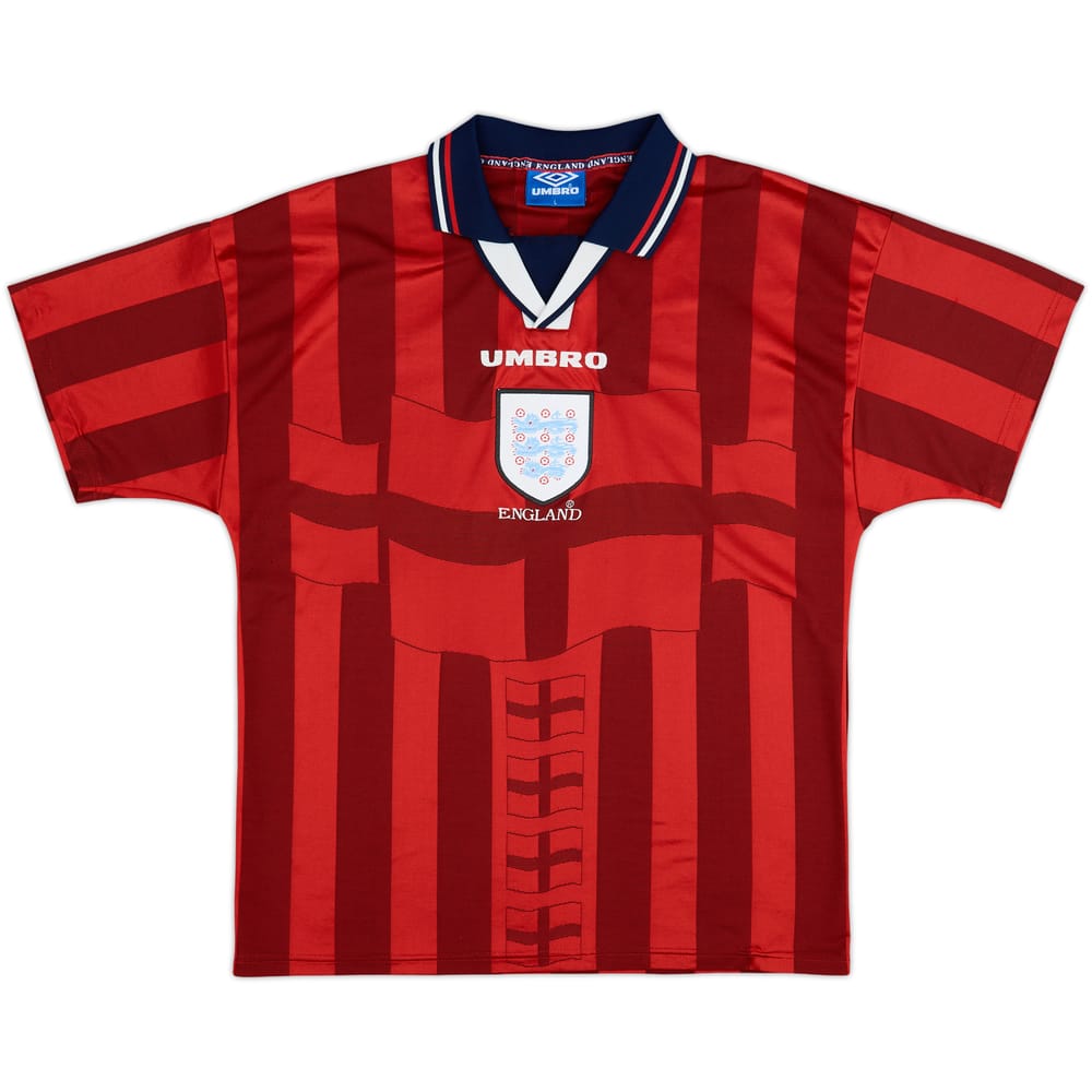 Camiseta de visitante de Inglaterra 1997-99 #7 - 6/10 - (L)