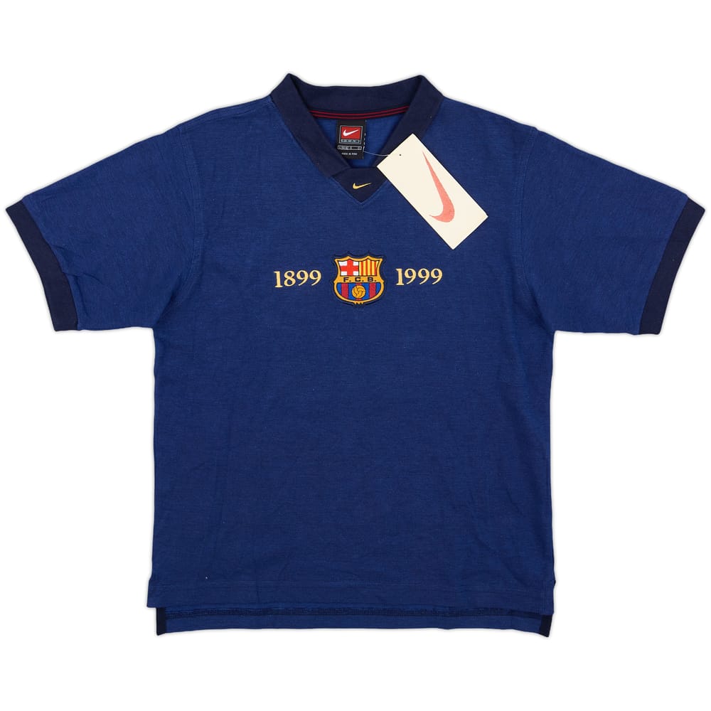 1999-00 Barcelona Nike Centenary Polo Shirt (L.Boys)