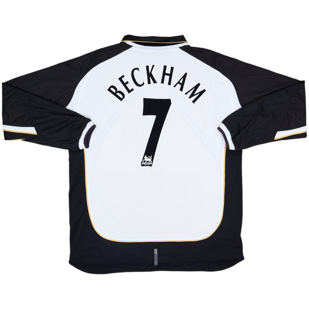 2001-02 Manchester United Centenary Away/Third L/S Shirt Beckham #7 - 8/10 - (XXL)