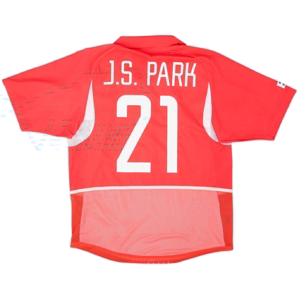 2002-03 South Korea Player Issue Home Shirt J.S.Park #21 - 10/10 - (M)