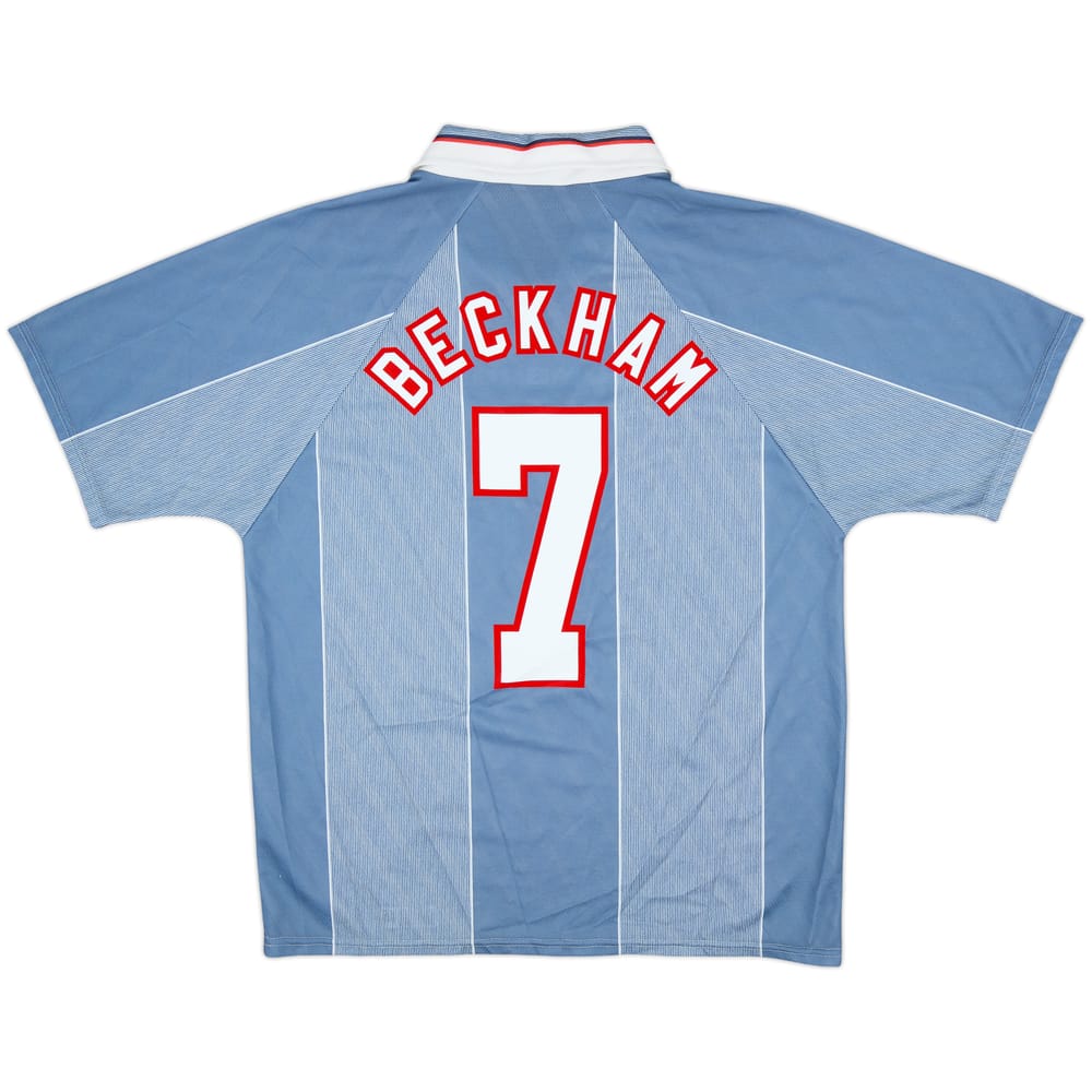 1996-97 England Away Shirt Beckham #7 - 10/10 - (L)
