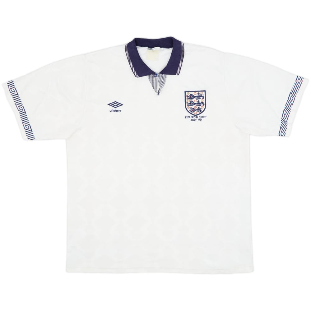 1990-92 England Home Shirt - 6/10 - (L)