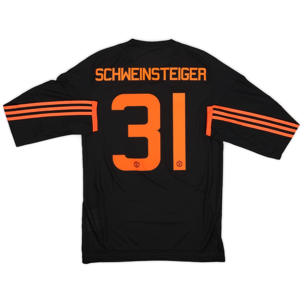2015-16 Manchester United Player Issue Third L/S Shirt Schweinsteiger #31 - 9/10 - (S)