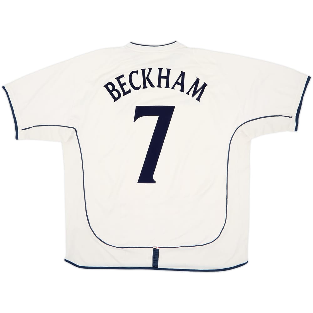 2001-03 Inglaterra Camiseta de local Beckham #7 - 5/10 - (XXL)
