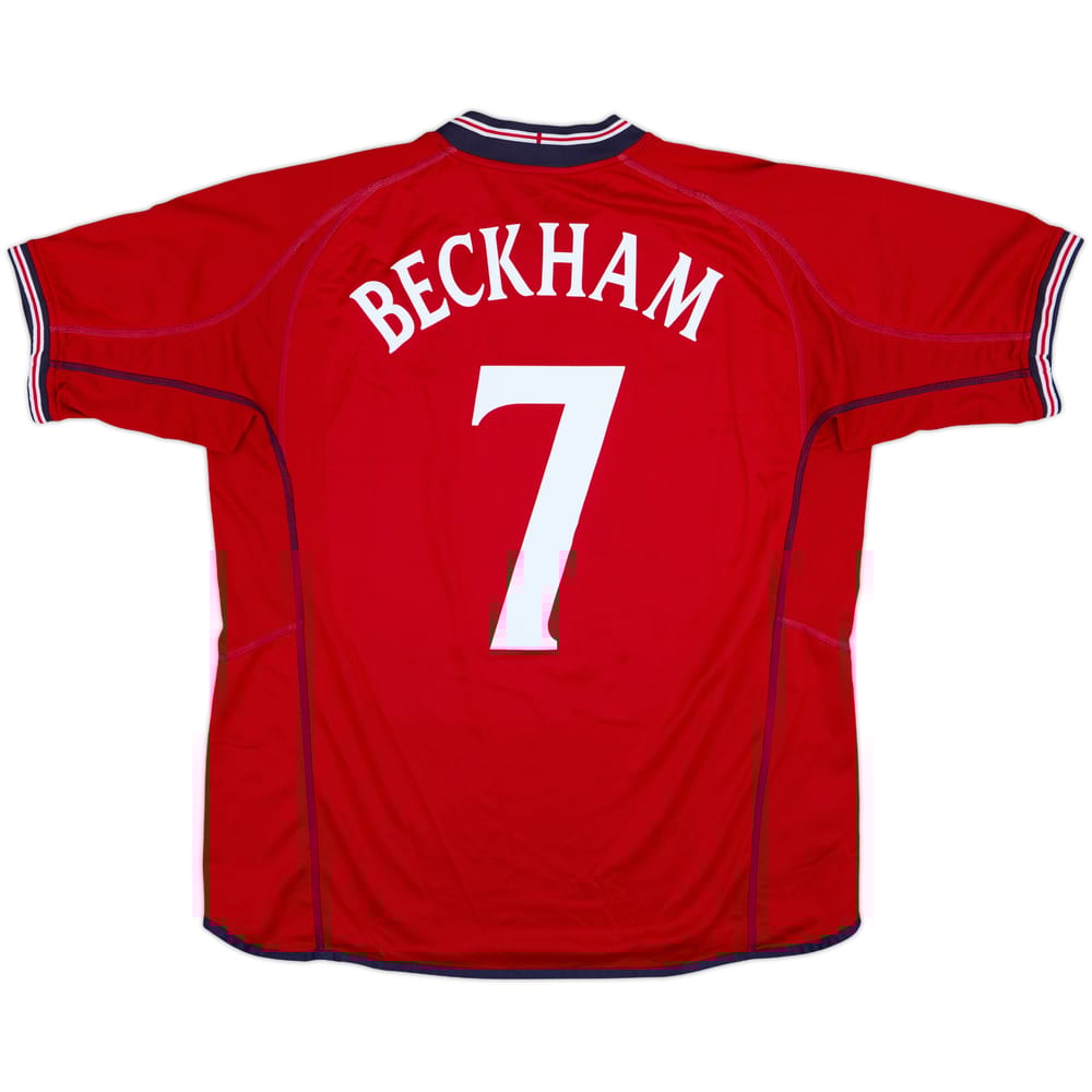 2002-04 England Away Shirt Beckham #7 - 6/10 - (XXL)