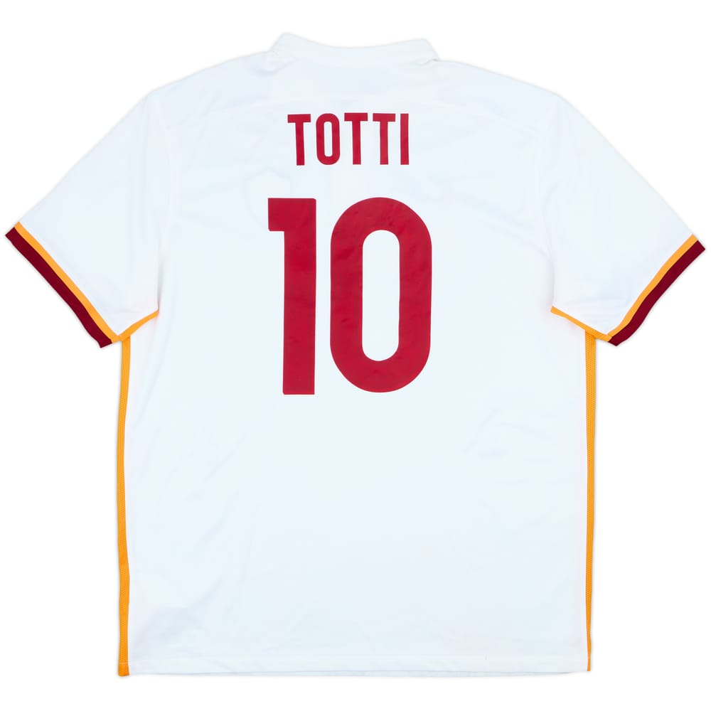 2015-16 Roma Away Shirt Totti #10 - 9/10 - (XL)