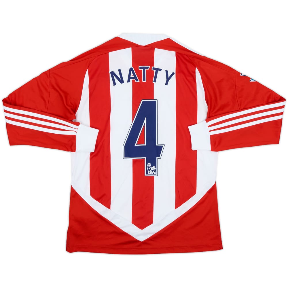 2011-12 Stoke City Home L/S Shirt Natty #4 - 9/10 - (XS)
