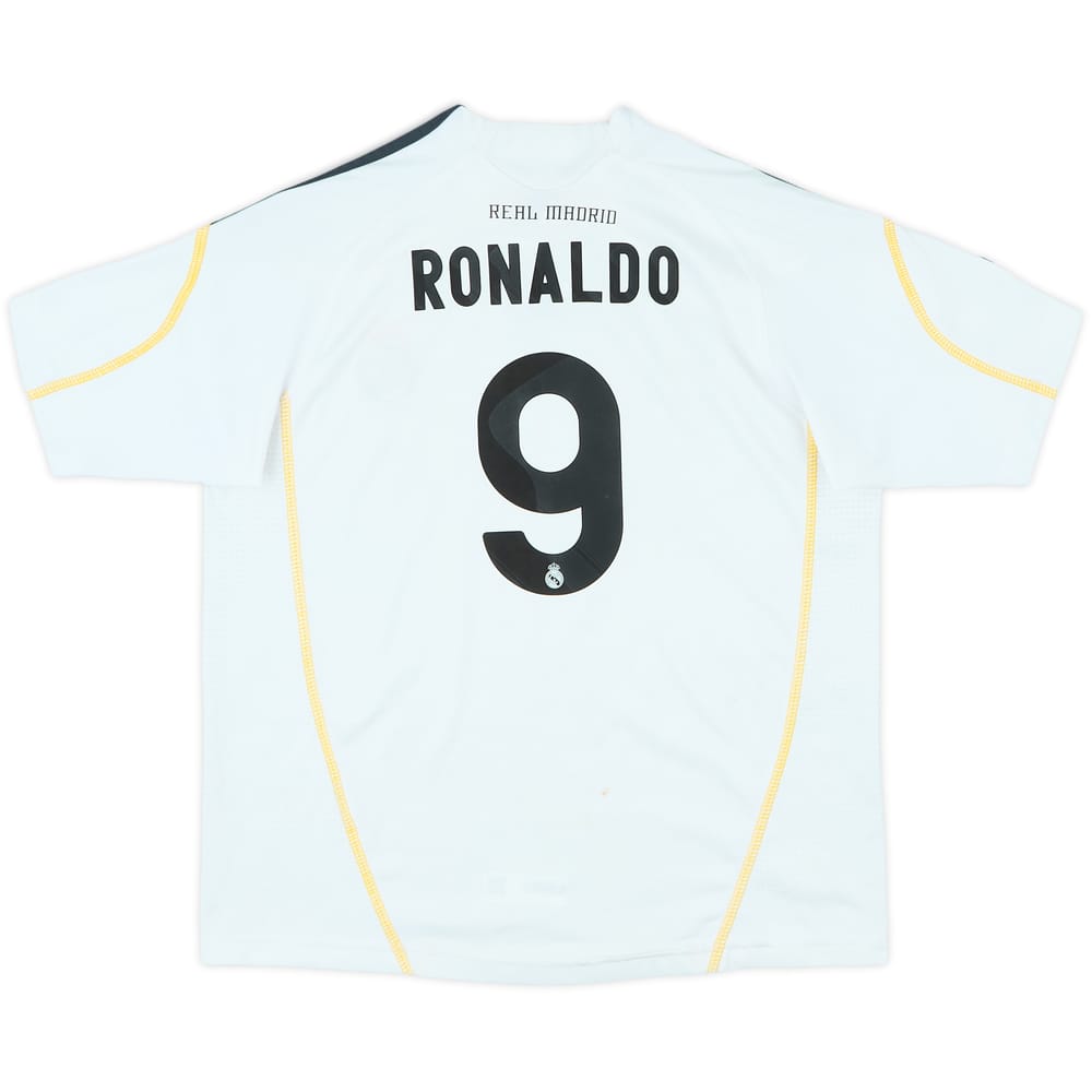 2009-10 Real Madrid Home Shirt Ronaldo #9 - 7/10 - (S.Boys)