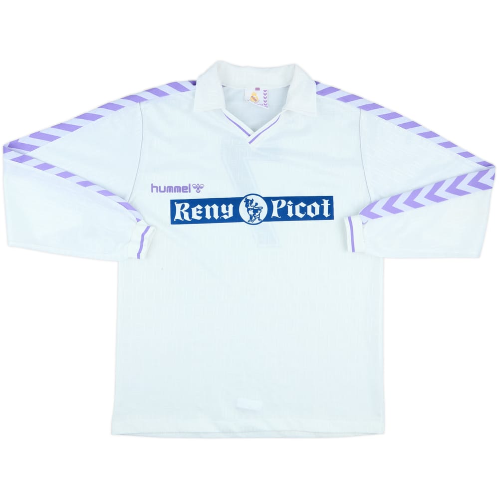 1989-90 Real Madrid Home L/S Shirt #7 - 5/10 - (XL)