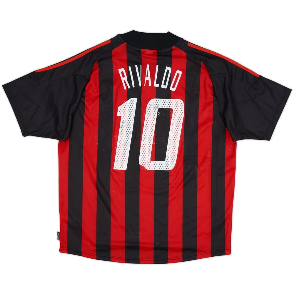 2002-03 AC Milan Home Shirt Rivaldo #10 - 4/10 - (XL)