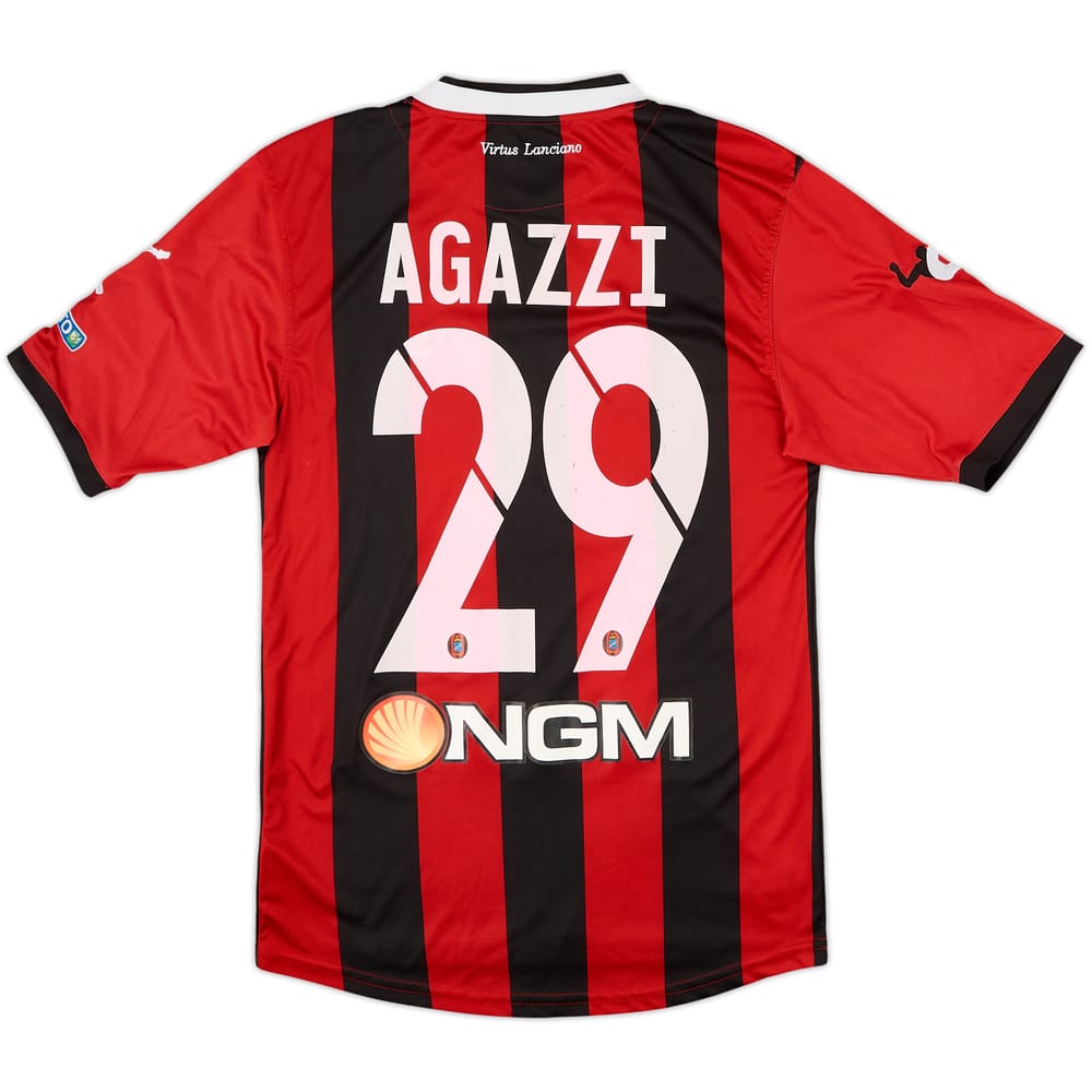 2014-15 Virtus Lanciano Match Issue Home Shirt Agazzi #29