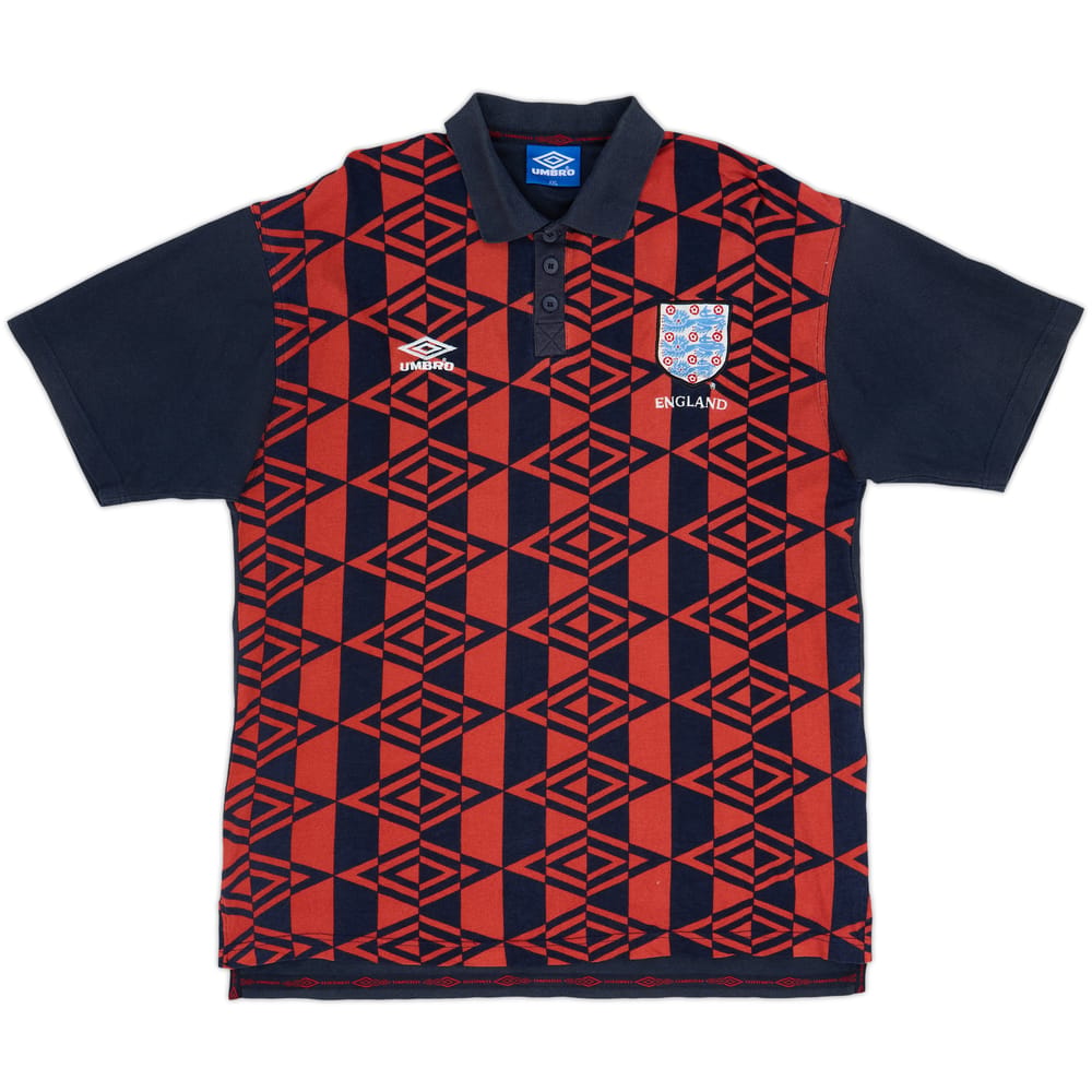 1994-96 England Umbro Polo Shirt - 8/10 - (XXL)