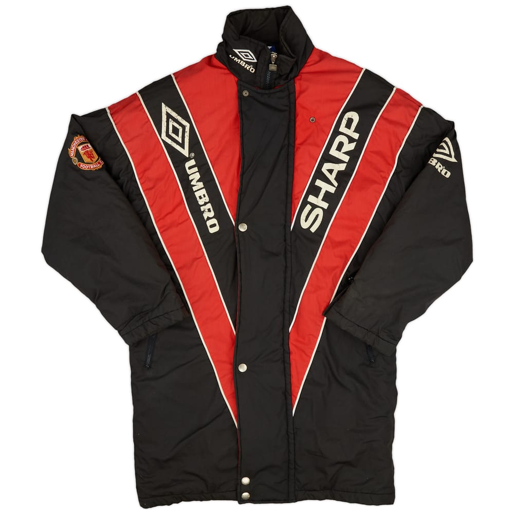 1992-93 Manchester United Umbro Padded Bench Coat - 7/10 - (S)