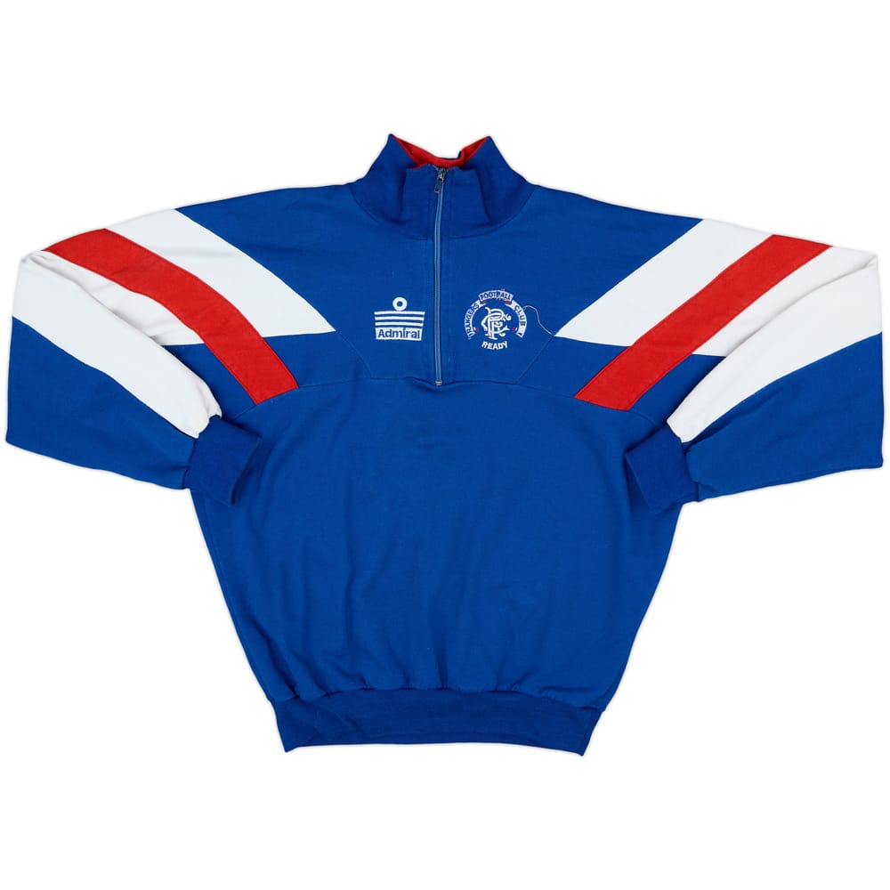 1990-92 Rangers Admiral 1/4 Zip Training Top - 7/10 - (L)
