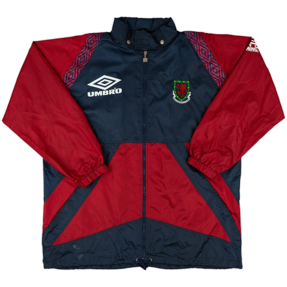 1994-96 Wales Umbro Hooded Rain Jacket - 8/10 - (L)