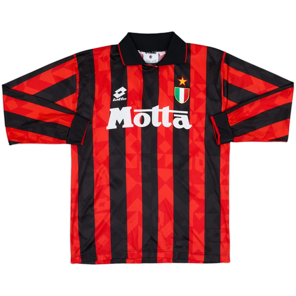 1993-94 AC Milan Home L/S Shirt - 5/10 - (L)