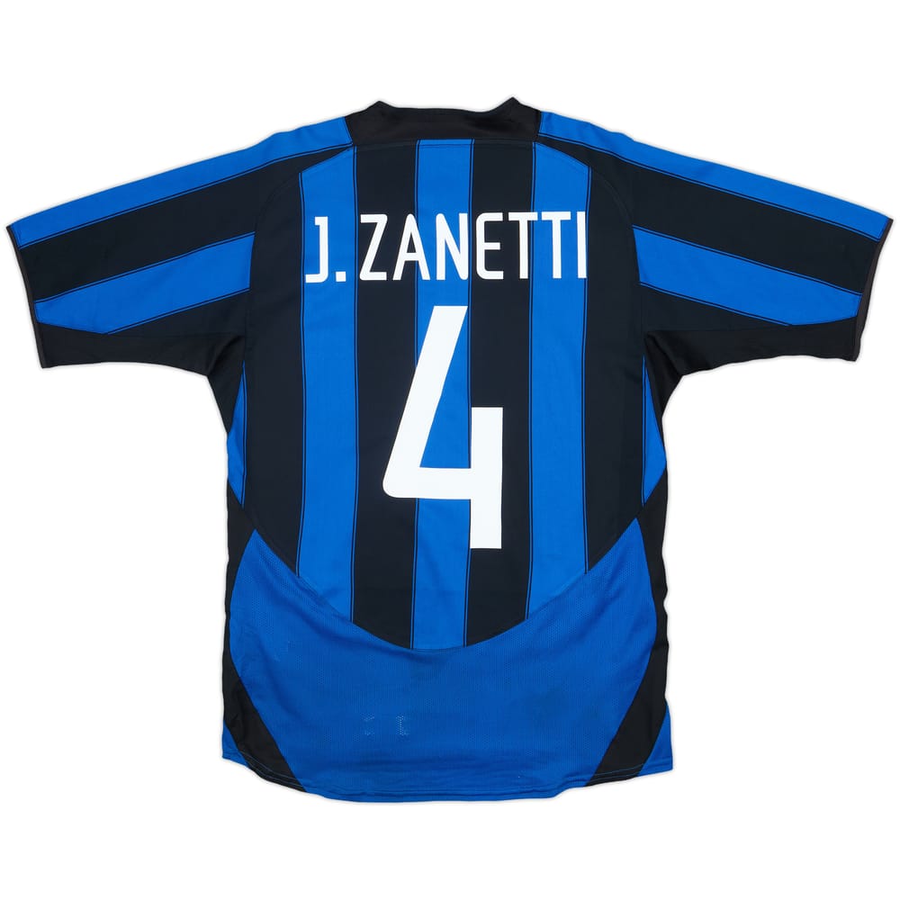 2003-04 Inter Milan Home Shirt J.Zanetti #4 - 6/10 - (S)