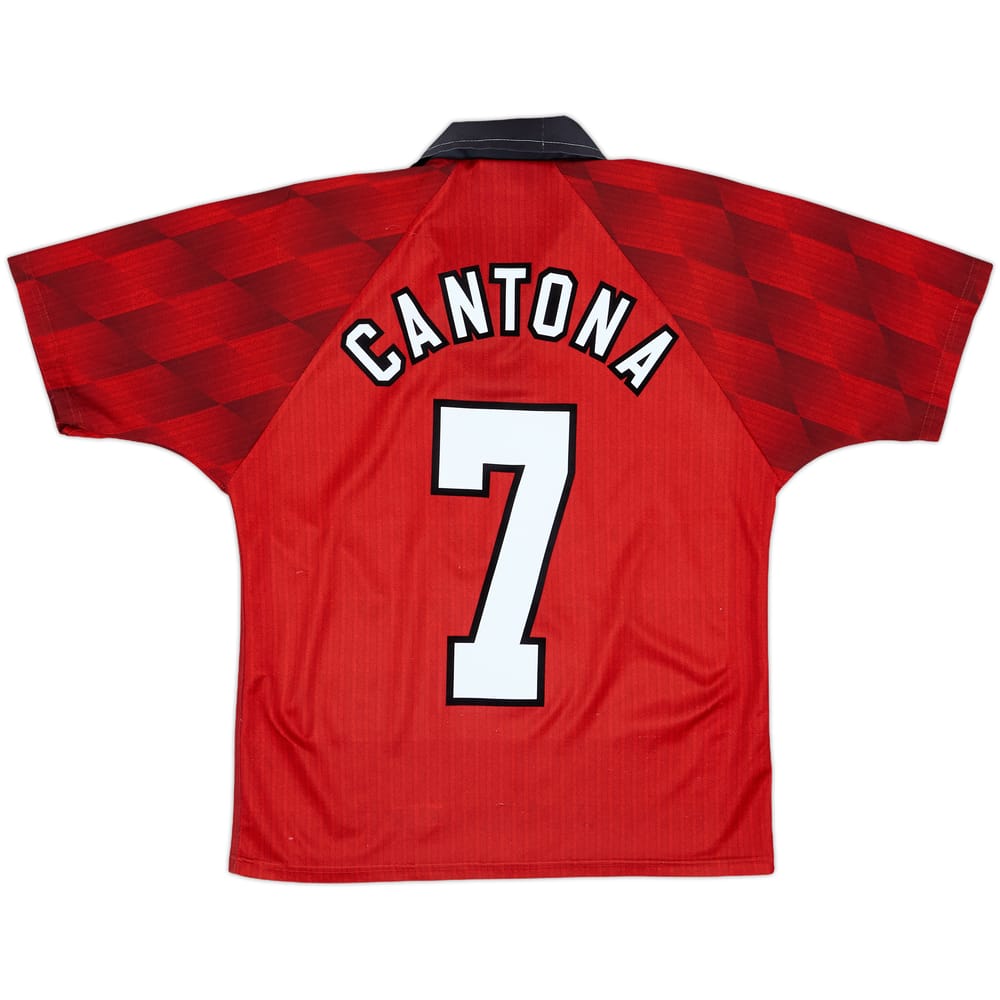 1996-98 Manchester United Home Shirt Cantona #7 - 7/10 - (Y)