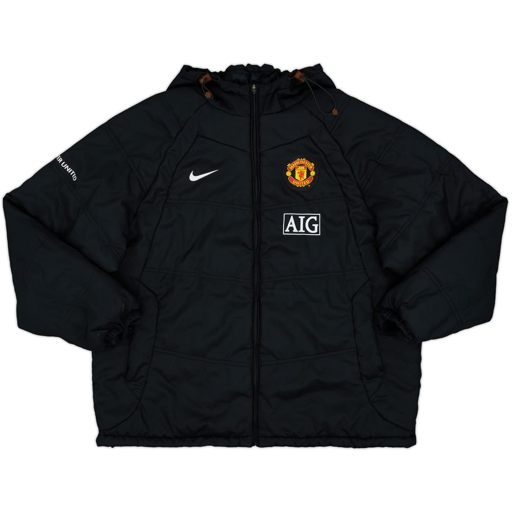 2007-08 Manchester United Nike Padded Bench Coat - 8/10 - (XXL)