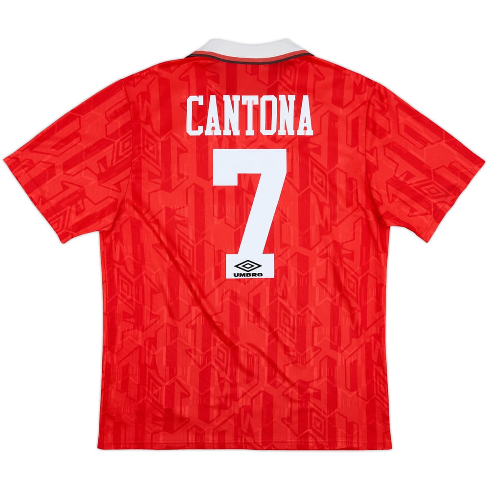 1992-94 Manchester United Home Shirt Cantona #7 - 8/10 - (XL)