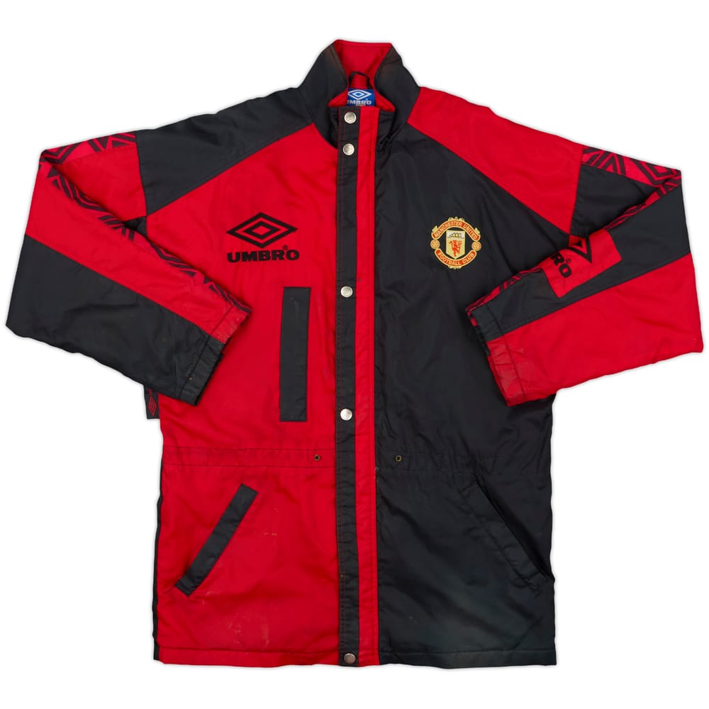 1995-97 Manchester United Umbro Padded Bench Coat - 6/10 - (S)