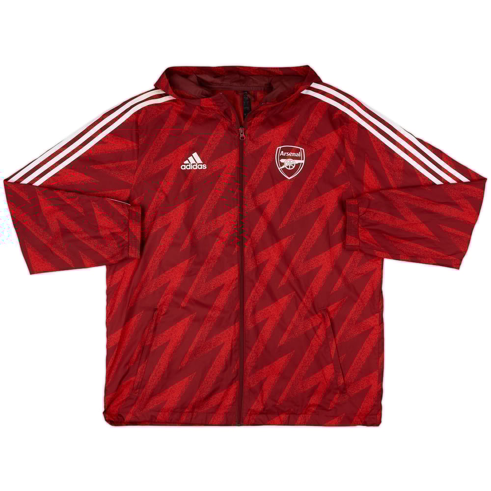 2021-22 Arsenal adidas Hooded Rain Jacket - 7/10 - (L)