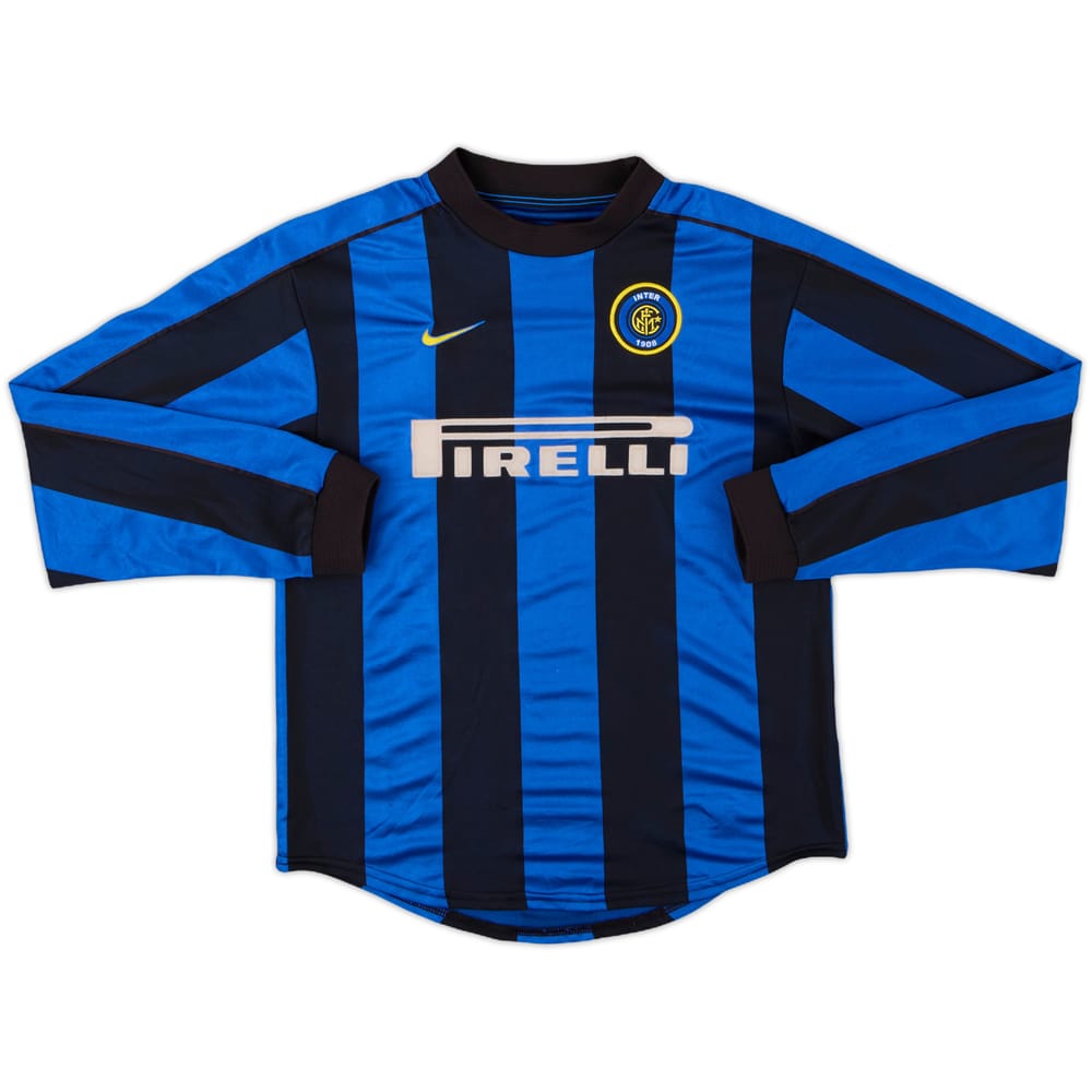 2000-01 Inter Milan Home L/S Shirt - 8/10 - (L.Boys)
