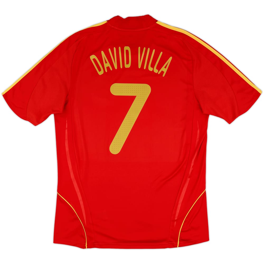 2007-09 Spain Home Shirt David Villa #7 - 7/10 - (L)