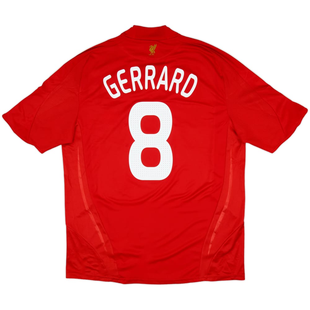 2008-10 Liverpool Home Shirt Gerrard #8 - 5/10 - (XL)