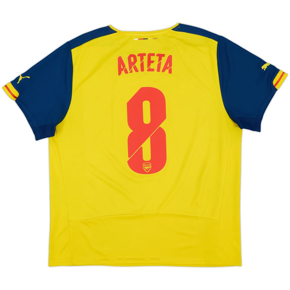 2014-15 Arsenal Away Shirt Arteta #8 - 6/10 - (XL)