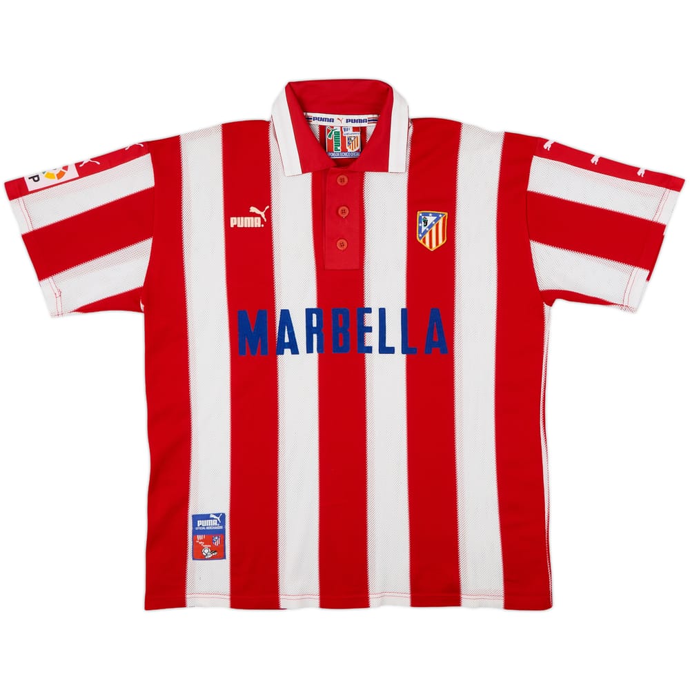 1997-98 Atletico Madrid Home Shirt - 6/10 - (L)