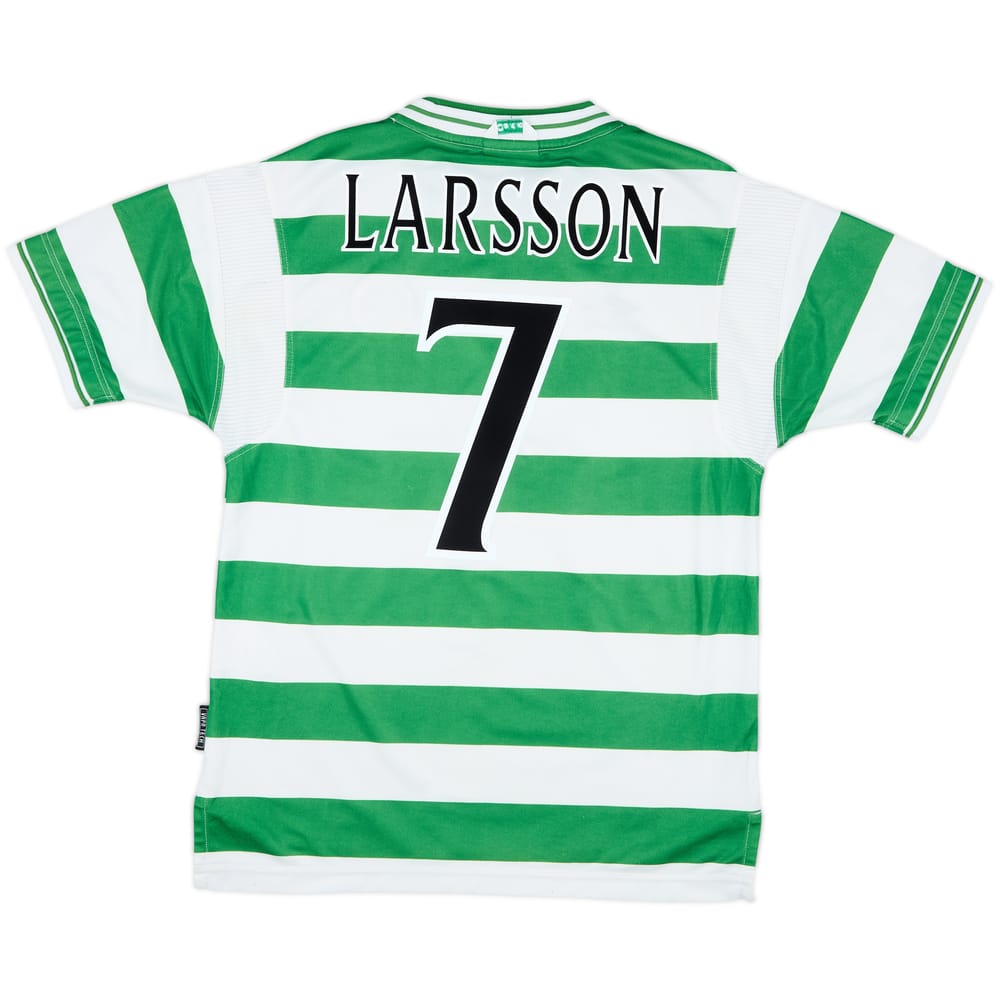 1999-01 Celtic Home Shirt Larsson #7 - 6/10 - (M)