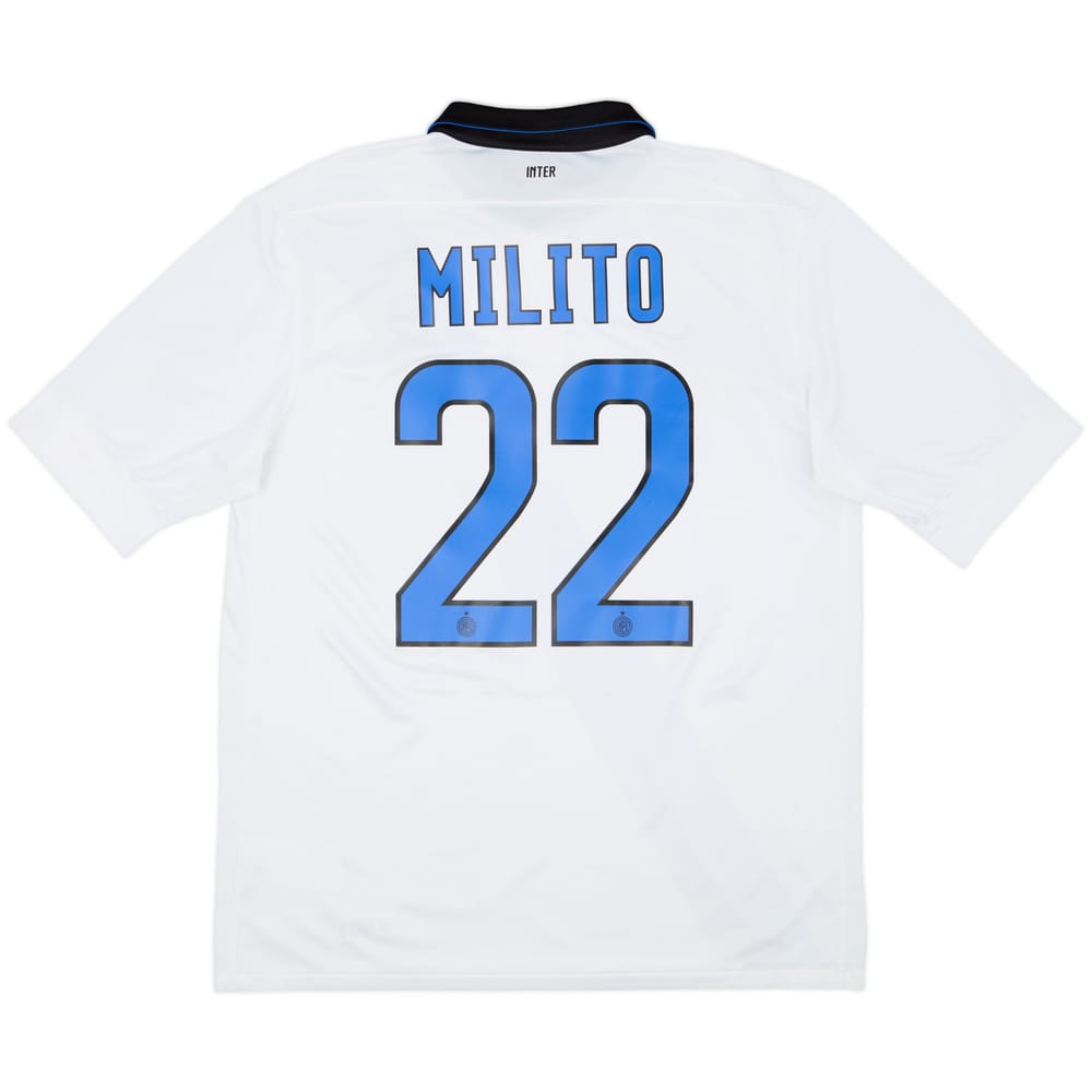 2011-12 Inter Milan Away Shirt Milito #22 - 7/10 - (L)