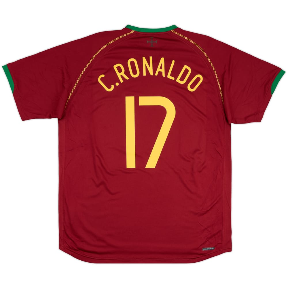 2006-08 Portugal Home Shirt C.Ronaldo #17 - 8/10 - (XXL)