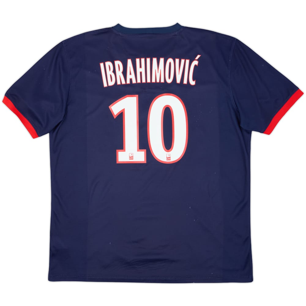 2013-14 Paris Saint-Germain Home Shirt Ibrahimovic #10 - 7/10 - (XL)