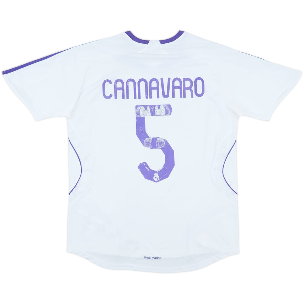 2007-08 Real Madrid Home Shirt Cannavaro #5 - 5/10 - (Women's L)