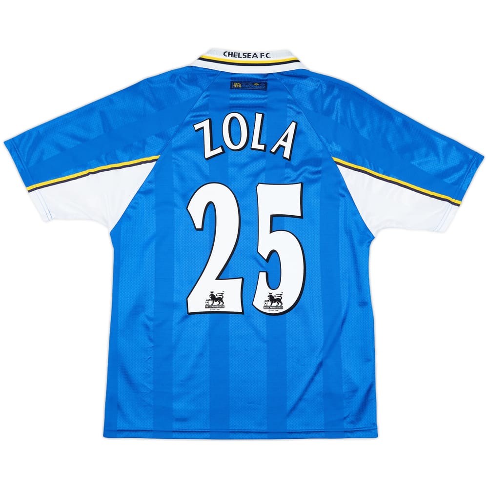 1997-99 Chelsea Home Shirt Zola #25 - 8/10 - (M)