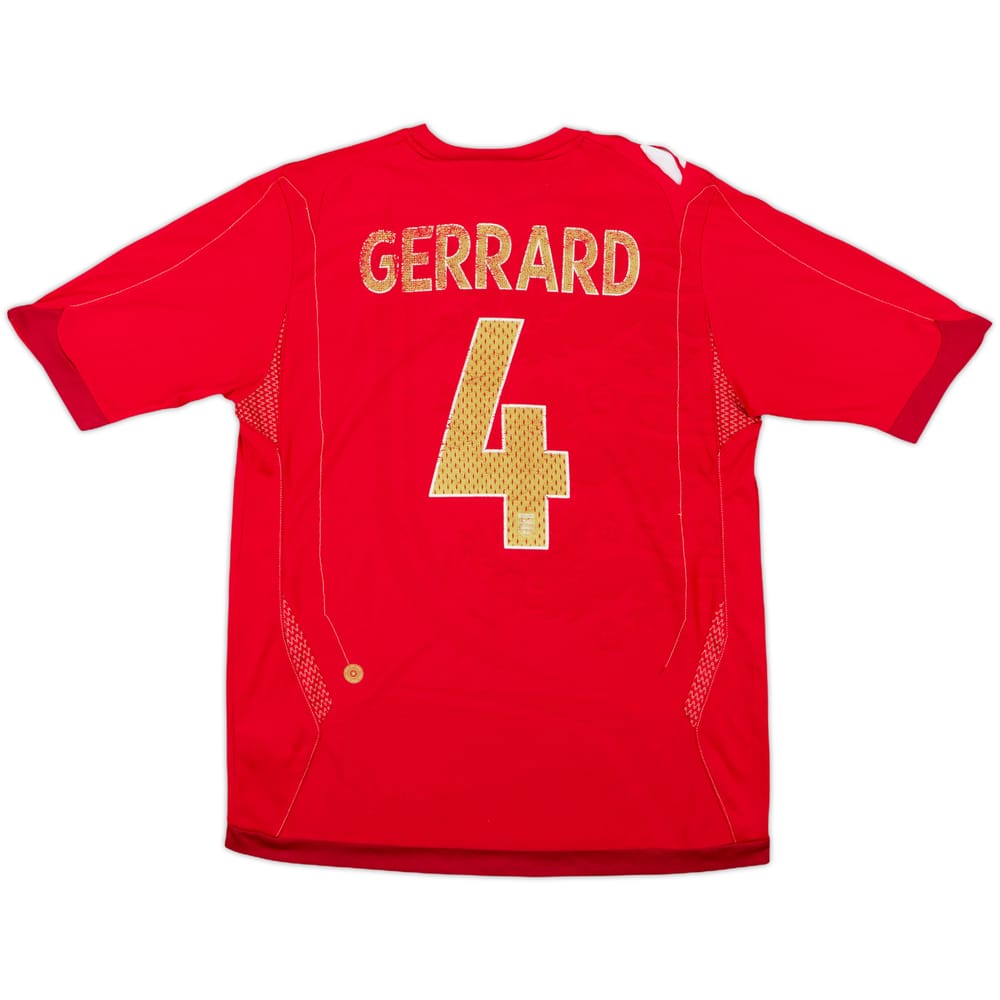 2006-08 England Away Shirt Gerrard #4 - 4/10 - (M)