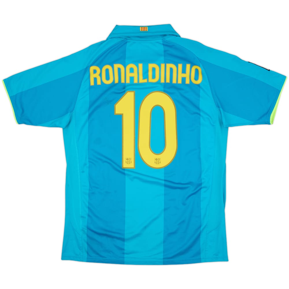 2007-09 Barcelona Away Shirt Ronaldinho #10 - 7/10 - (L)