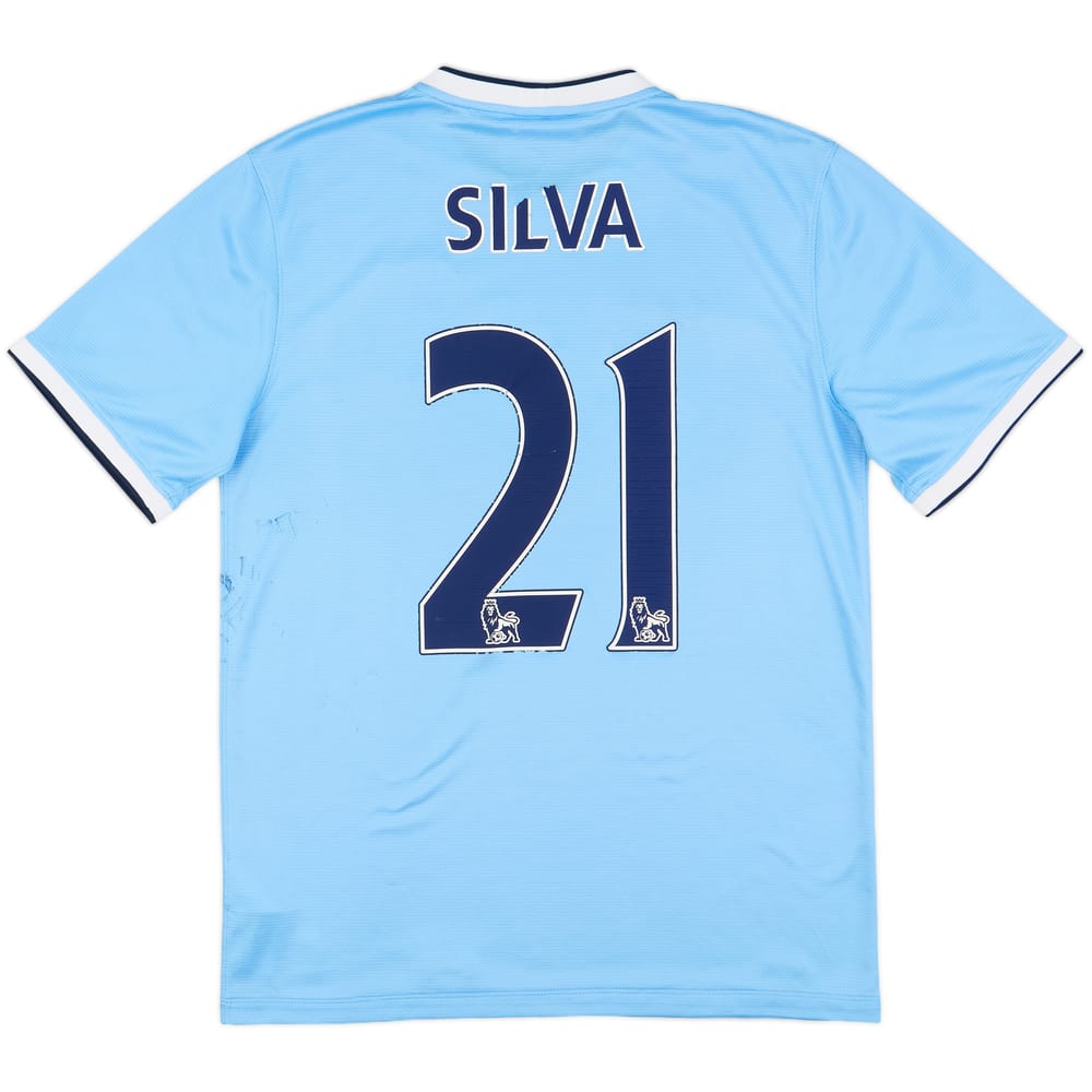 2013-14 Manchester City Home Shirt Silva #21 - 4/10 - (M)