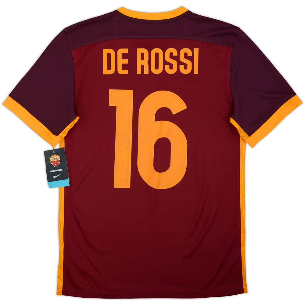 2015-16 Roma Home Shirt De Rossi #16 (S)