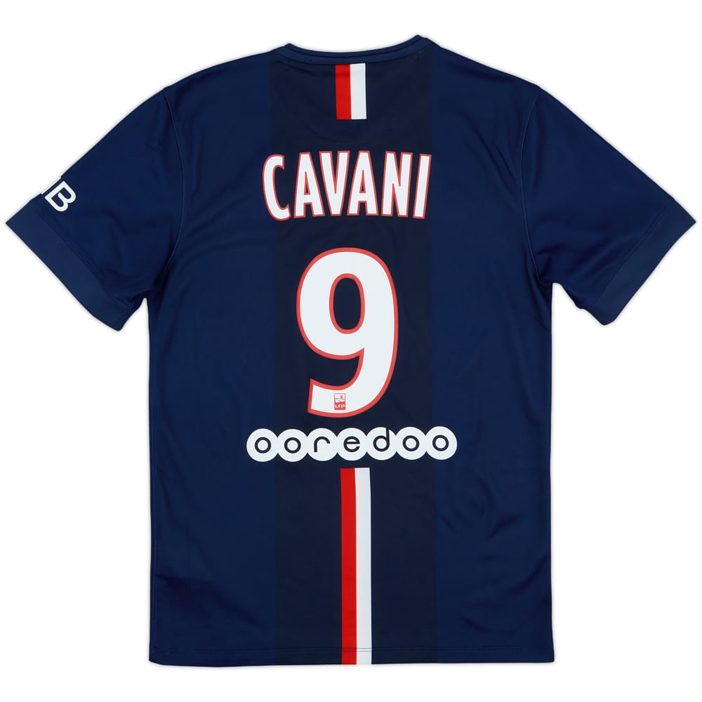 2014-15 Paris Saint-Germain Home Shirt Cavani #9 - 8/10 - (S)