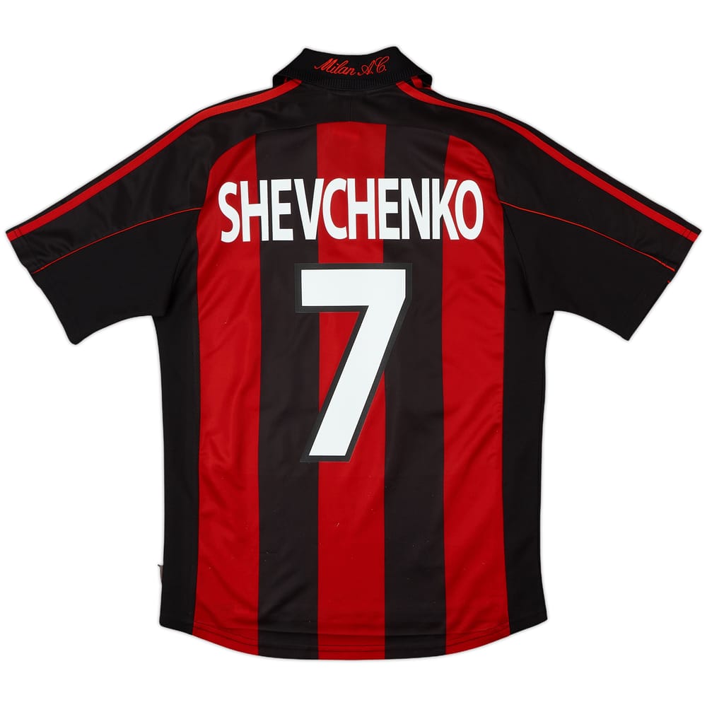 2000-02 AC Milan Home Shirt Shevchenko #7 - 8/10 - (S)